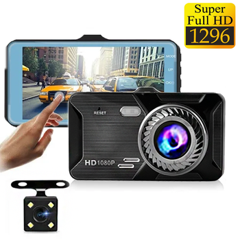 Видеорегистратор Terra T709-TS две камеры, Super Full HD 2304 х 1296P, сенсорный экран,