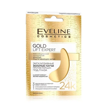 Эксклюзивные золотые патчи против морщин под глаза Eveline Gold Lift Expert 2 шт 5901761963007
