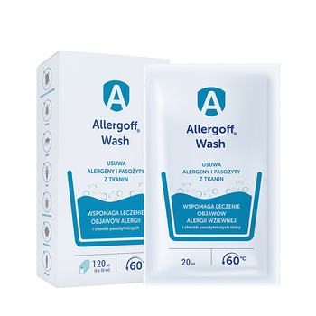 Аллергофф для стирки (Allergoff Wash) акарицидная добавка для стирки при низких температурах, удаляет аллергены 6 х 20 мл