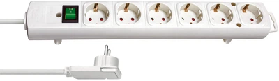 Przedłużacz Brennenstuhl Comfort-Line 6 gniazd płaską wtyczką 2 m White (1153320100)