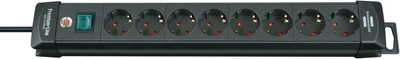 Przedłużacz Brennenstuhl Premium-Line 8 gniazd 3 m Black (1951180100)