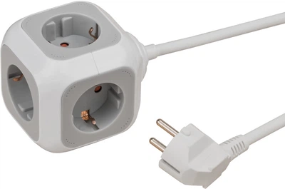 Подовжувач Brennenstuhl ALEA-Power куб 4 розетки 1.4 м сірий (1150090)