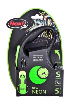 Smycz automatyczna FLEXI New Neon S 5m zielona (4000498032015)