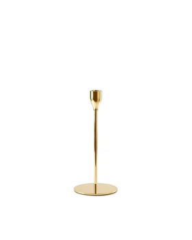 Подсвечник REMY-DECOR золотой металлический на низкой ножке 23 см 1шт