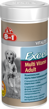 Мультивитамины Excel 8in1 Multi Vitamin Adult Эксель для взрослых собак 70 таб