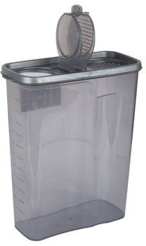 Контейнер пластиковый для сыпучих продуктов Violet House 0550 Transparent Black 3.25 л (0550 Transparent Black)