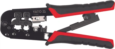 Кліщі для обтискання і зачистки кабелів YATO : RJ45, RJ11, L=190 мм [10/50]