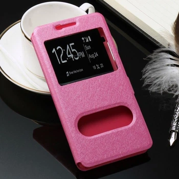 Чехол Window для Meizu M5 Note книжка с окошком Pink