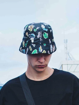 Панама Custom Wear двостороння Rick and Morty чорна