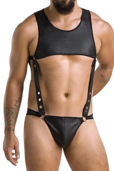 Мужское эротическое бельё Боди 056 BODY ADAM Чёрный XXL/XXXL - Passion ( SO7632 ) Feromon