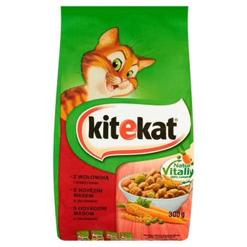 Sucha karma dla kota Kitekat Wołowina z warzywami 300 g (5900951248818)
