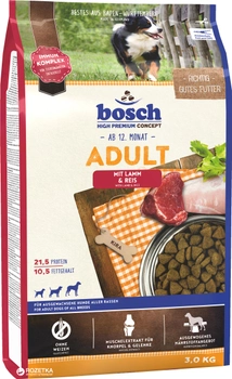 Сухий корм для собак Bosch HPC Adult Ягня + рис 3 кг (4015598013192)