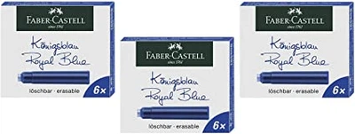 Набір картриджів Faber Castell Royal Blue до чорнильної ручки сині 6 шт.