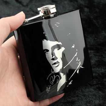 Фляга SV из нержавеющей стали "Elvis Presley" 170 мл Черный (sv2238-21)