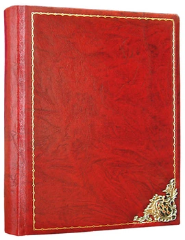 Ежедневник в кожаном переплете Ажур красный А5 Maple 0081