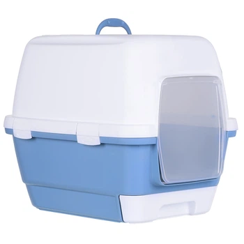 Туалет для кішок Stefanplast Cathy Clever & Smart 58 х 45 х 48 см Блакитно-сталевий (8003507987081)