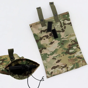 Тактическая сумка подсумок военная армейская с подкладкой для сброса магазина с системой Молли 32х25х20 см (474289-Prob) Мультикам