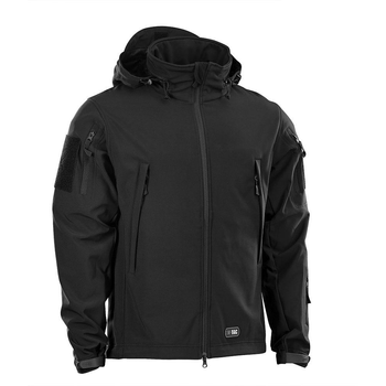 M-Tac куртка Soft Shell Black мужская, тактическая куртка Soft Shell, Военная куртка демисезонная черная S