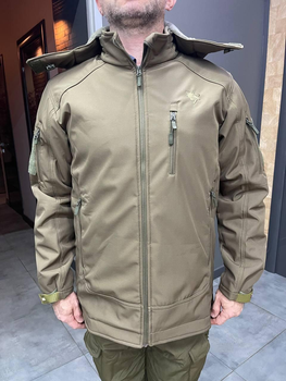 Куртка тактична WOLFTRAP, Softshell, колір Олива, розмір XL, зимова куртка флісова для військових
