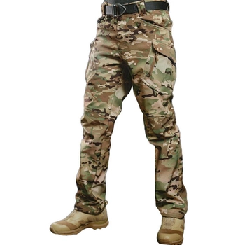 Тактичні штани чоловічі S.archon X9JRK CP Soft shell теплі вологозахист мультикам 2XL