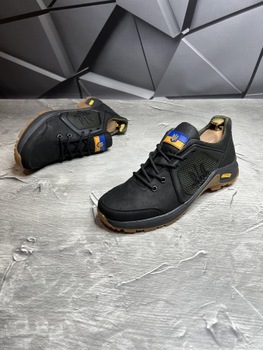 Чоловічі чорні тактичні кросівки з високоякісного натурального нубука розмір 44
