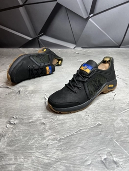 Чоловічі чорні тактичні кросівки з високоякісного натурального нубука розмір 43