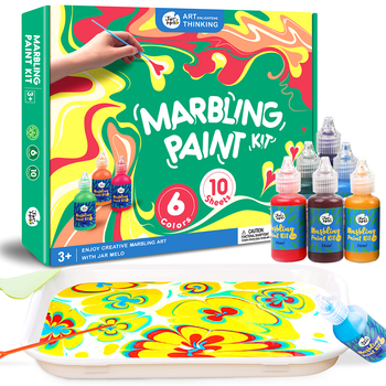 Набір для малювання на воді Jar Melo 6 кольорів Marbling Kit. Набір для марморування, ЕБРУ ( JA 91487 )
