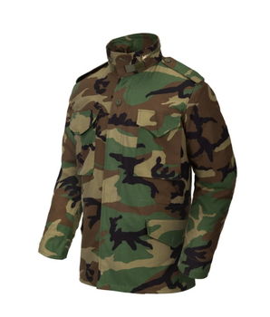 Куртка (Сатин) M65 Jacket - NyCo Sateen Helikon-Tex US Woodland XXXL/Regular Тактическая мужская