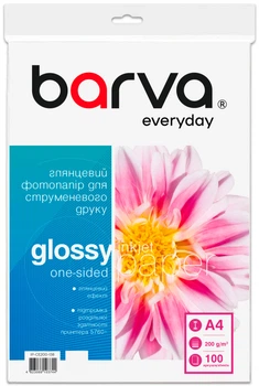Фотопапір Barva Everyday Глянцевий A4 200 г/м2 100 арк (IP-CE200-138)