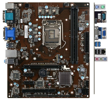 Материнская плата ECS H110M4-C43 (H110M4-C43) LGA 1151v1 Б/У