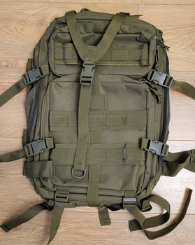 Тактичний штурмовий військовий рюкзак Assault Belt M-08 Oxford 600D 50 літрів Оливковий