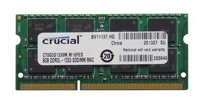 Пам'ять Crucial 8GB SO-DIMM DDR3L 1333 MHz (CT8G3S1339M)