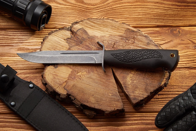 Нож Разведчика нескладной Финский классический Финка Высококачественная сталь 440С