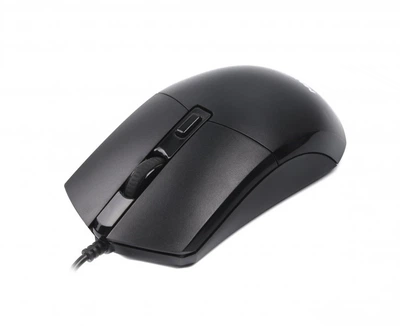 Мышь проводная Maxxter Mc-4B01, оптическая, 4 кнопки, 2400 DPI, USB, черная