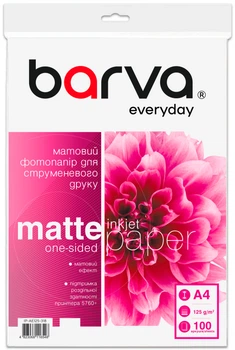 Фотопапір Barva Everyday Матовий A4 125 г/м2 100 л (IP-AE125-318)