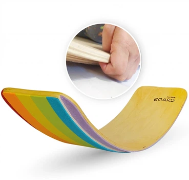 Рокерборд із захистом для пальців SwaeyBoard Big 109x32x1.9 см Веселка балансборд
