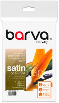 Фотобумага Barva Everyday Сатиновая 10x15 см 260 г/м2 100 л (IP-VE260-305)