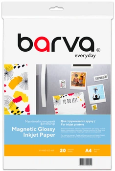 Магнітний фотопапір Barva Everyday Глянцевий А4 660 г/м2 20 арк (IP-MAG-CE-144)