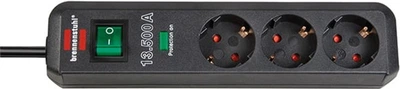 Сетевой фильтр Brennenstuhl Eco-Line 3 розетки 1.5 м черный (1158820315)