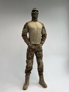 Тактичний військовий костюм з наколінниками Мультикам (Убакс+Штани) XL
