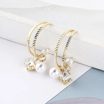 Серьги от дизайнеров Rigan 138726 3,5см*12мм Белый