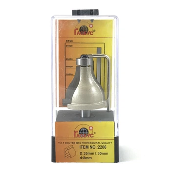 Фреза по дереву ГЛОБУС 2206 D35 кромочная фігурна з нижнім підшипником