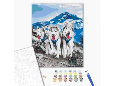 Картина по номерам Друзья хаски, Brushme (40х50 см), BS52389
