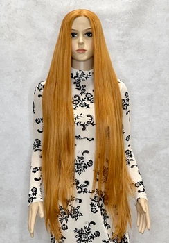 Парик на сетке PoliLy Lace Wig Super Straight тон 144B длинный светло-рыжий 100 см