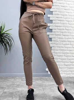 Fashions • Штаны из экокожи Rachel Fashions 48 бежевый (1480-фг)
