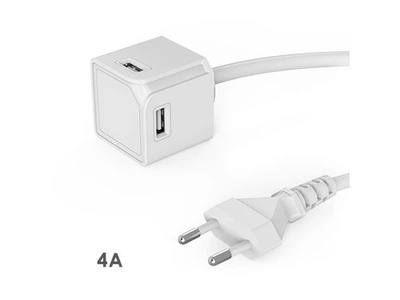 Зарядное устройство Allocacoc USBcube Extended 1.5м белый (10464WT/EUEUMC)