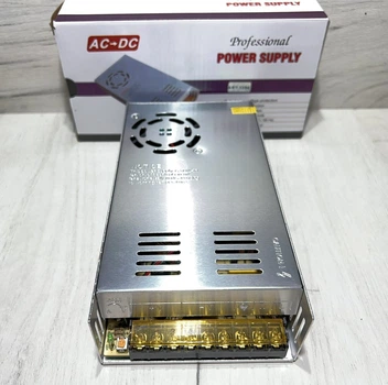 Импульсный блок питания 12В 30А 360W S-360-12 Металлический для светодиодной ленты, камер наблюдения, лед лент (31608)