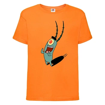 Футболка детская Спанч Боб 17 (Sponge Bob) оранжевая 128 см