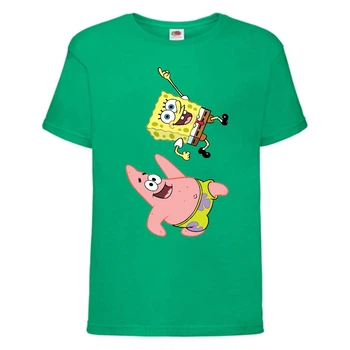 Футболка дитяча Спанч Боб 10 (Sponge Bob) зелена 140 см