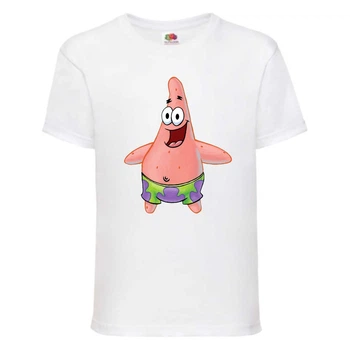 Футболка дитяча Спанч Боб 21 (Sponge Bob) біла 128 см